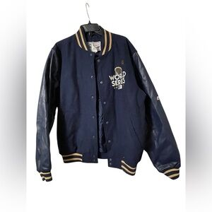 MAJESTIC 2017 WORLD SERIES BASEBALL LARGE WOOL  VARSITY JACKET NEW!